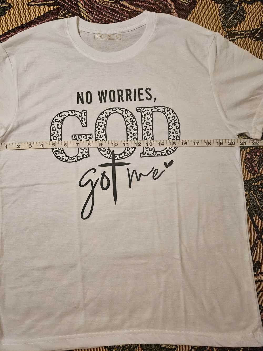 New "No Worries God Got Me" Graphic Tee - White